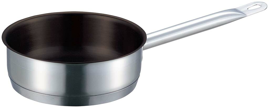 Sauce Pans - EBM 18-8 プロシェフIH 浅型 片手鍋 18cm 蓋無ノンスティック 業務用 8887450