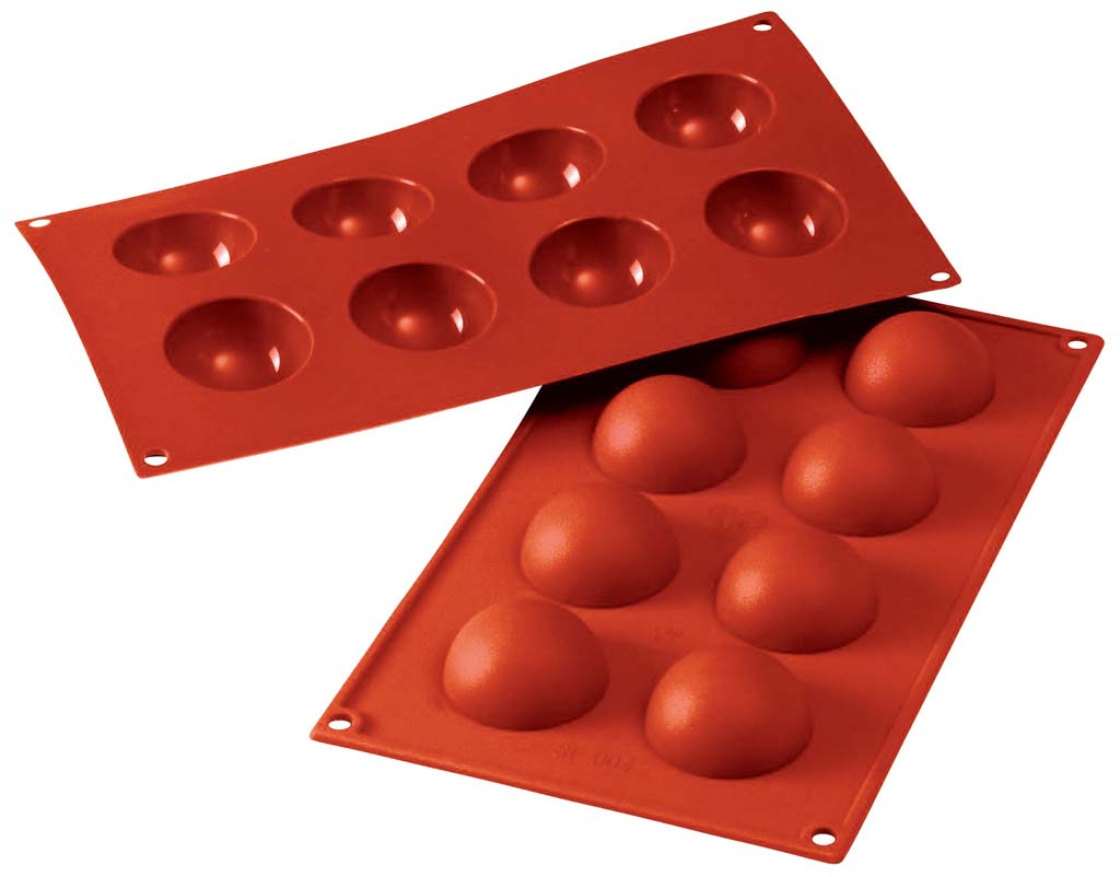 Cake Forms - シリコマート シリコンフレックス 半球50(8ヶ取)SF004 業務用 0558030