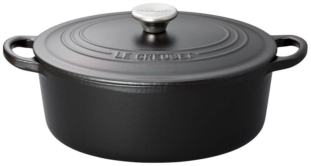 Iron Pots - ル・クルーゼ トラディション ココットオーバル 25cm 2102-25-00 マットブラック 業務用 0606410