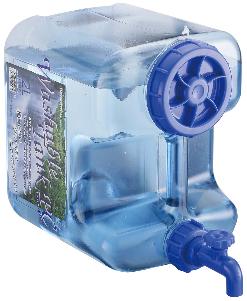 ウォッシャブルタンク ポリカ 12L 蛇口式コック付 WASH-PC12L-6P 業務用 0696400