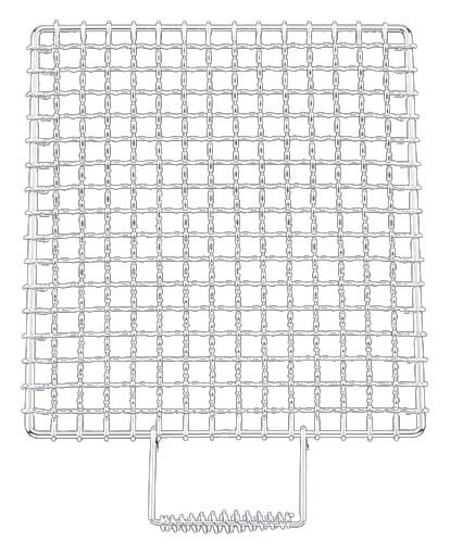 EBM 片手 焼アミ クロームメッキ 45cm 業務用 0837100