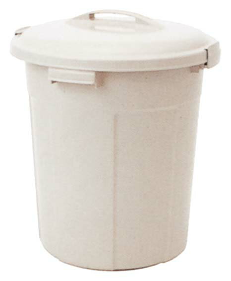 Dustbins - セキスイ エコ 丸型ポリペール ♯60 本体 グレー 業務用 1055600