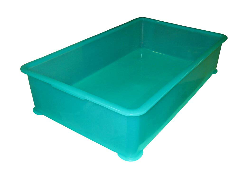 EBM PP半透明カラー番重 A型 特大 グリーン(サンコー製) 業務用 1084320