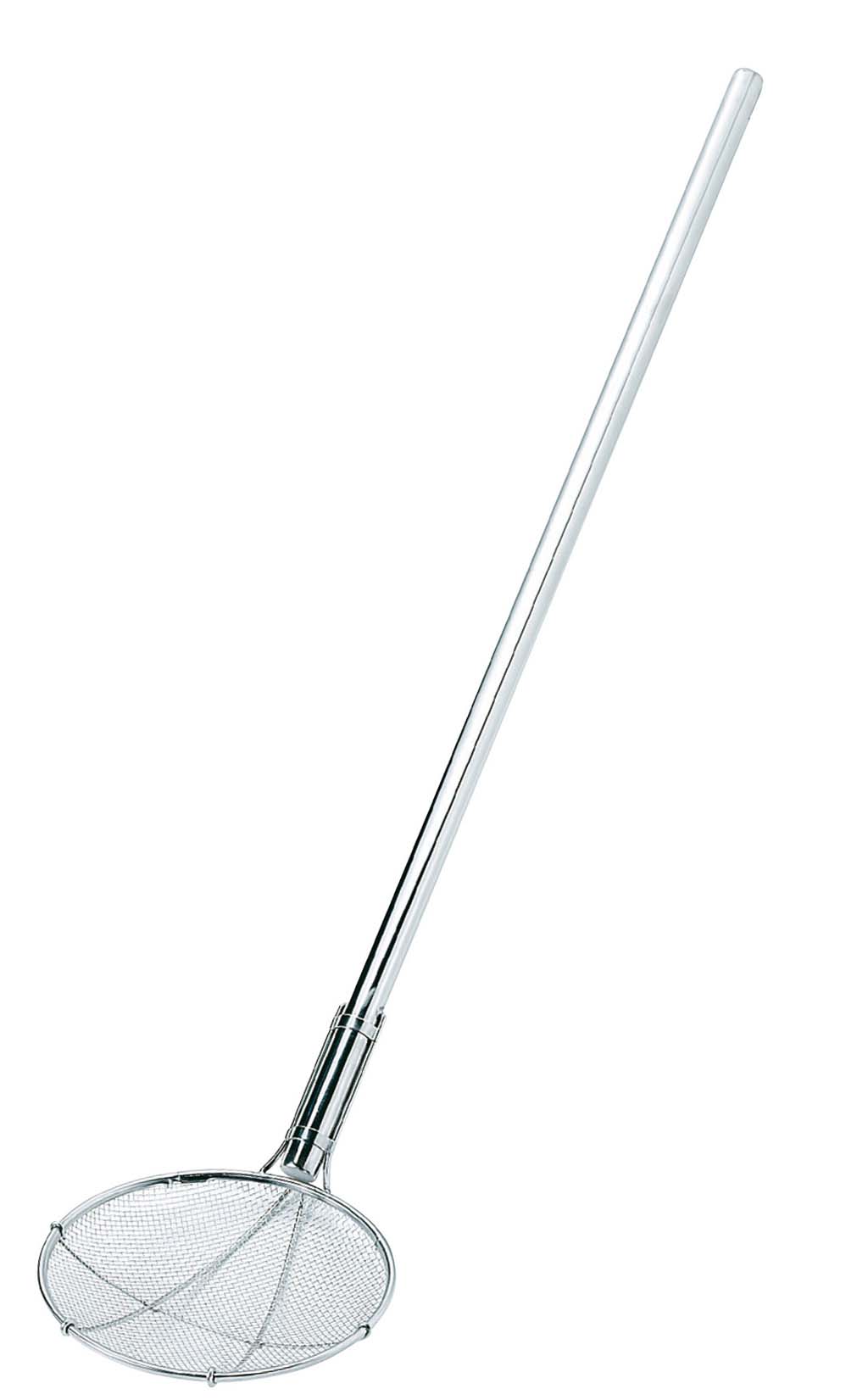 乐天商城 - EBM 18-8 パイプ柄 丸型 給食用スクイ網 24cm 2.5メッシュ 業務用 1154700