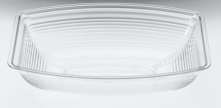 キャンブロ 長角型リブド サラダボール RSB1014CW(135)クリア 業務用 1235800