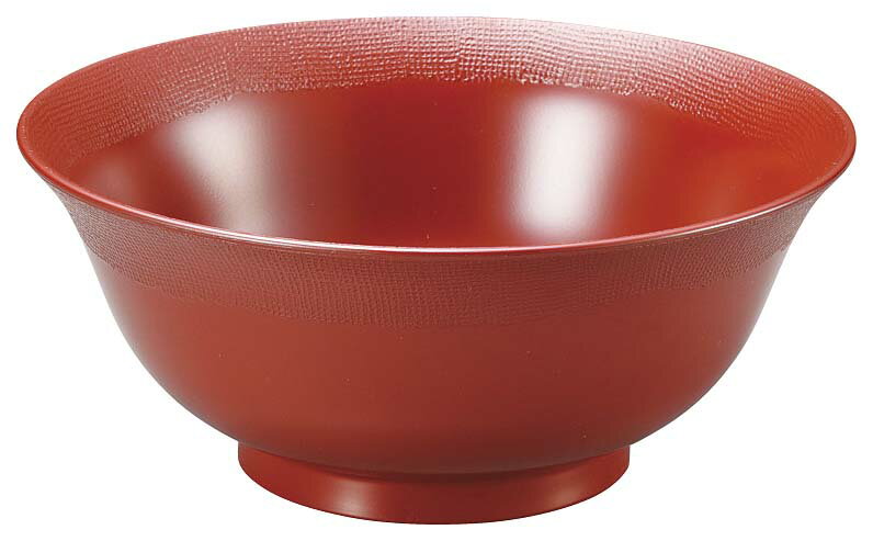 耐熱6.5寸羽反渕布目丼 総銀朱 1000890 業務用 1282090