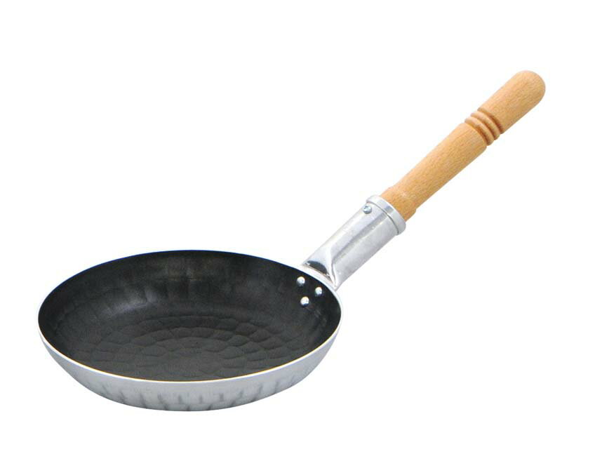 アルミ 打出 シルク(フッ素樹脂加工)横手 親子鍋 柄付 小(内径145) 業務用 1520400