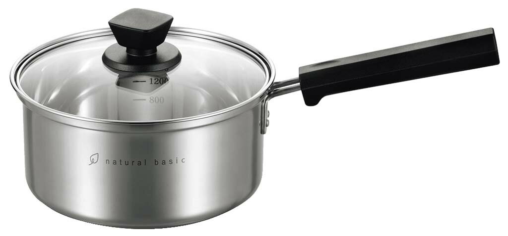 18-8 ナチュラルベーシック 深型片手鍋 18cm NBP-18S 業務用 1539110