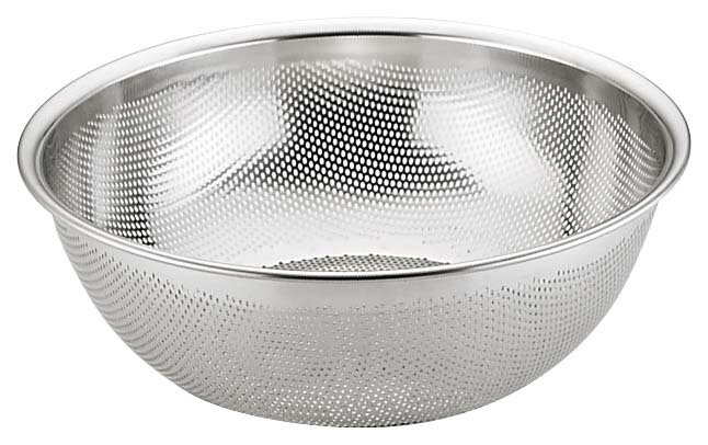 【在庫限り】UK 18-8 HACCP パンチング浅型ざる 35cm 業務用 1559930
