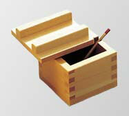 ひのき マス型 薬味入れ(スプーン付)小(19202)61×61 業務用 1706800