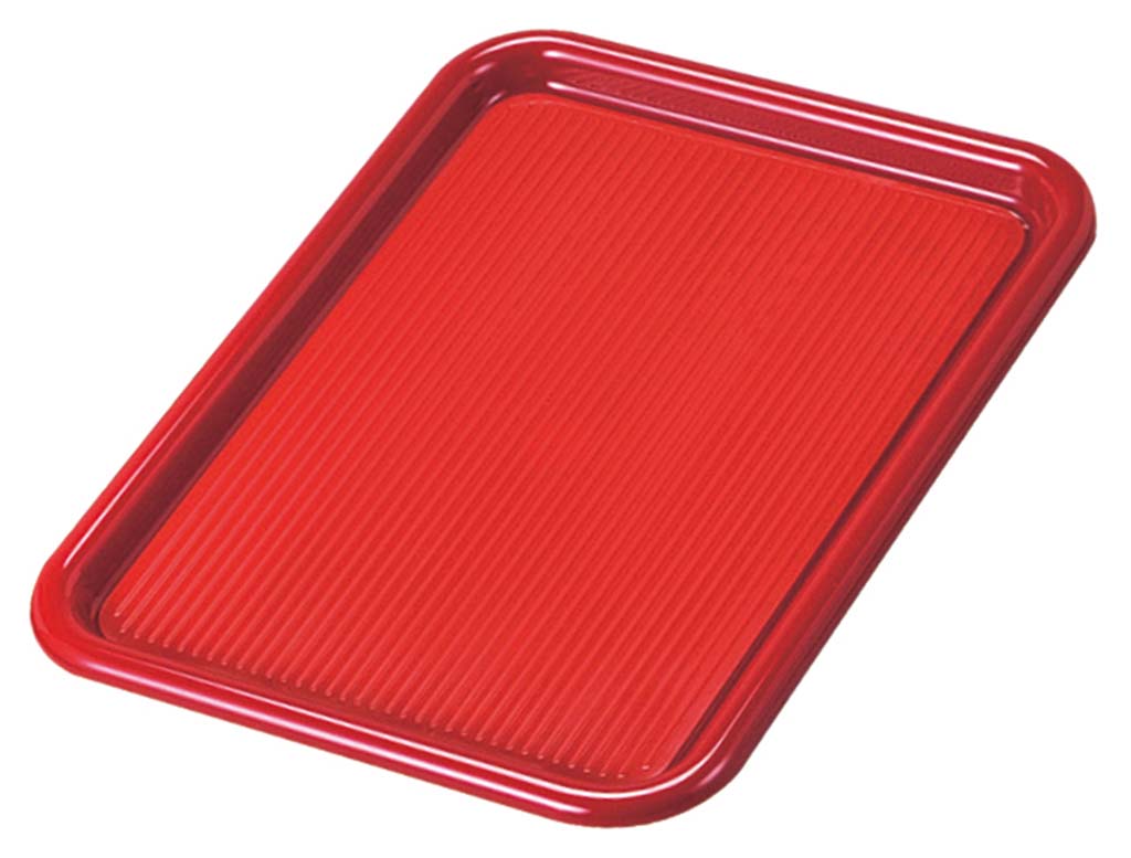 【在庫限り】マジックトレー 角型 10インチ(小)赤 業務用 1829620