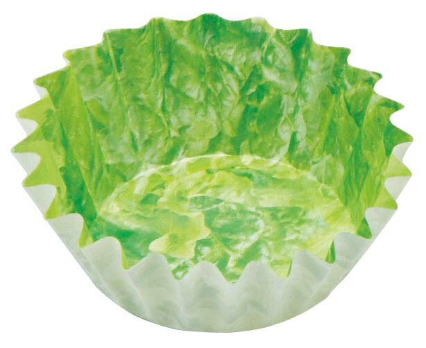 ベジカップ レタス柄(500枚入)丸型 8号深 業務用 2135630