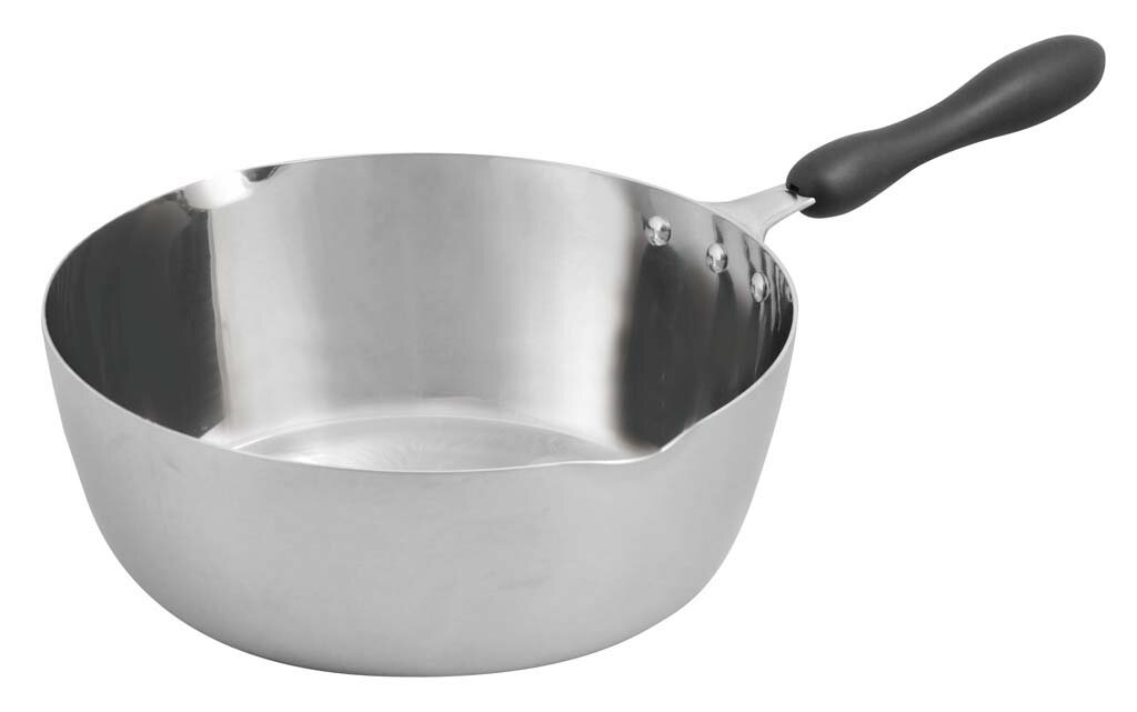 三層鋼クラッド プラ柄雪平鍋 30cm 業務用 2284000