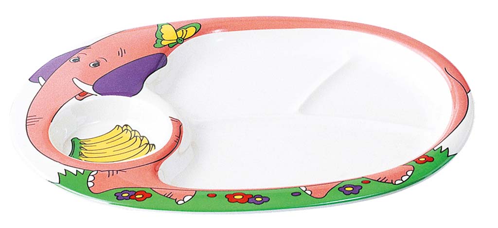 メラミン ランチ皿 ゾウ L-4 業務用 2456400