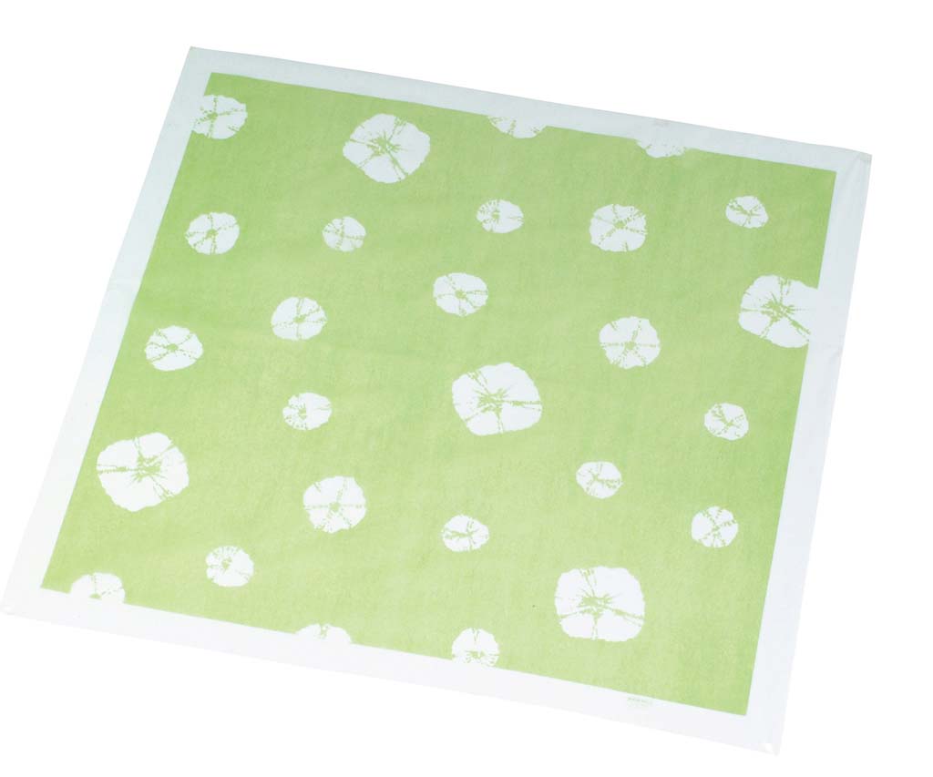風呂敷(200枚入)絞柄 グリーン 750×750 業務用 2859920