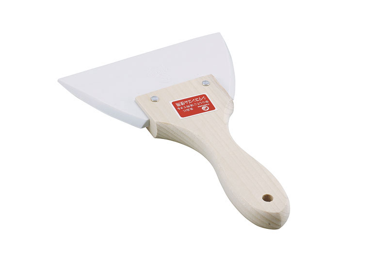 【在庫限り】 木柄三角シリコンゴムヘラ 長柄 大