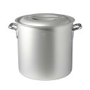 Thunder Group アルマイト加工アルミ寸胴鍋 IH対応 38cm 43L 目盛り付き 蓋付き 業務用 両手鍋 AZIALZND038