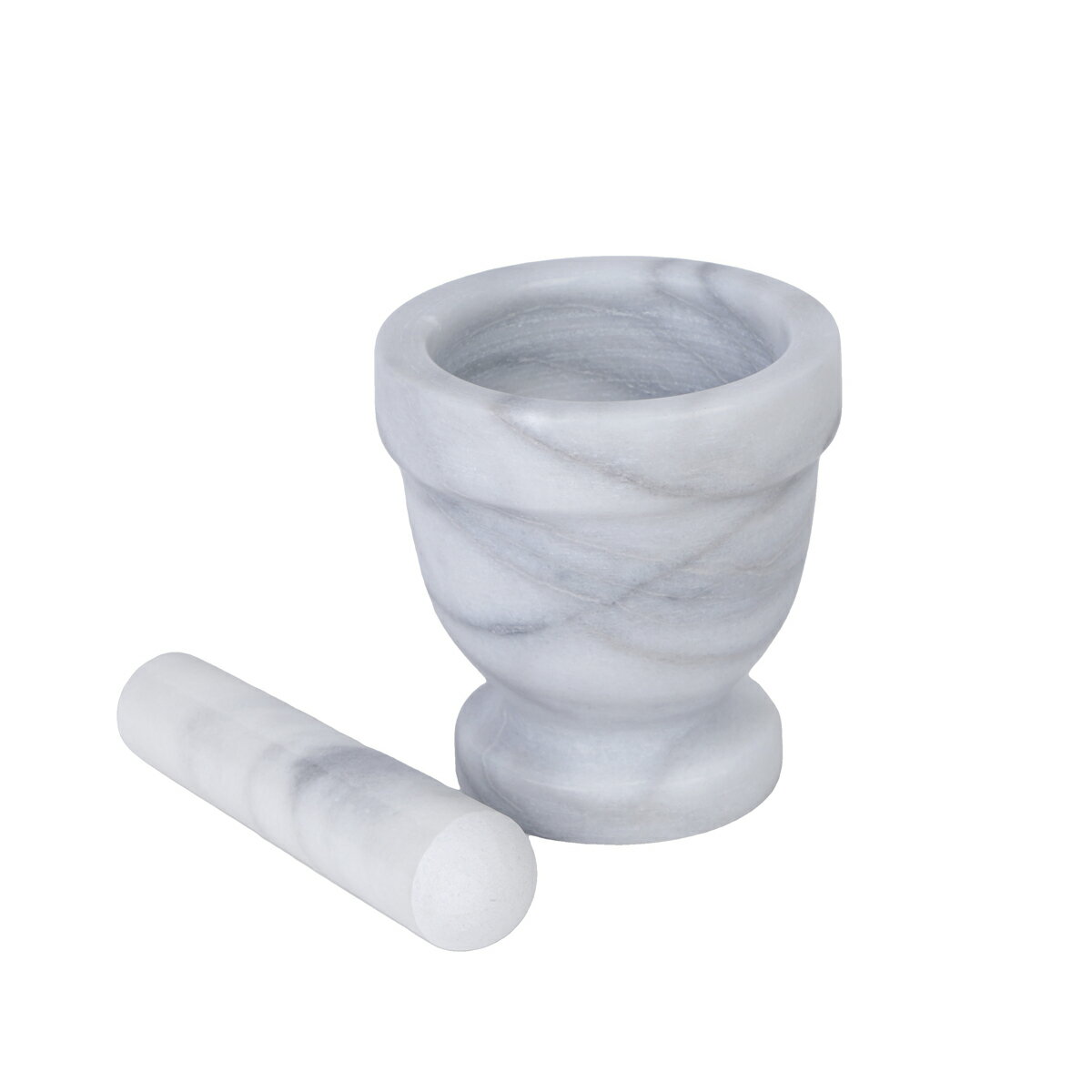 Thunder Group すり鉢 すりこぎ セット 直径11.4cm 高さ6.4cm スパイス潰し 大理石 MRGR001