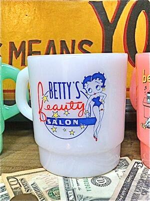 ベティ ブープ アメリカン雑貨 Betty Boop ベティーブープ ベティちゃん グッズ ミルキー スタッキング マグカップ WHITE ベティーちゃん-HS0074