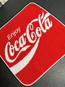 コカコーラ グッズ アメリカン雑貨 Coca Cola ジャガードハンドタオル RED ハンカチ
