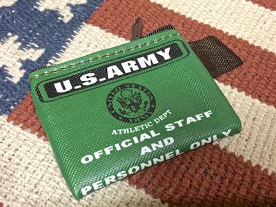 アメリカン雑貨 ミニポーチ イヤホンケース コインケース 小物入れ U.S ARMY-AT0113