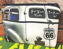 【TIME SALE】【定形郵便発送!送料無料!!】アメリカン雑貨 ROUTE66 グッズ コットンポーチ お化粧ポーチ 旅行用 小物入れ L アリゾナ66 C...