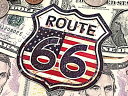 ROUTE66 グッズ アメリカン雑貨 防水ステッカー シール デカール ルート66 USA 星条旗 カー用品 バイク用品