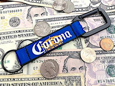 アメリカン雑貨 カラビナ ナイロンベルトキーホルダー Corona コロナ BEER ビール 鍵 キーチェーン キーリング ファッション 小物