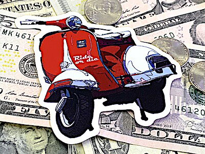 アメリカン雑貨 防水ステッカー シール デカール スクーター カー用品 バイク用品