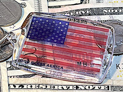 星条旗 グッズ アメリカン雑貨 クリアUSキーチェーン USA FLAG