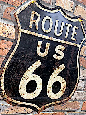 ROUTE66 グッズ アメリカン雑貨 ダイカット エンボス アンティーク メタルサイン ルート66 BLACK 看板 店舗 ガレージ ディスプレイ ROUTE66 グッズ アメリカン雑貨 ダイカット エンボス アンティーク メタルサイン ルート66 BLACK 看板 店舗 ガレージ ディスプレイ