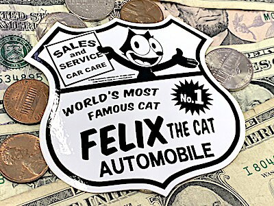 Felix グッズ アメリカン雑貨 フィリックス UVステッカー AUTO カー用品 防水 デカール