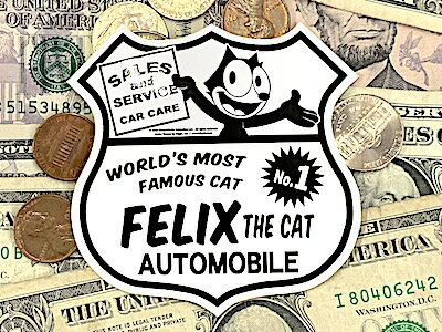 Felix グッズ アメリカン雑貨 フィリックス UVステッカー AUTO カー用品 防水 デカール