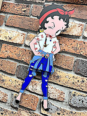ベティちゃん グッズ アメリカン雑貨 振り子 掛時計 Betty Boop スウィングウォールクロック 壁掛け 店舗 ガレージ ディスプレイ ベティちゃん グッズ アメリカン雑貨 振り子 掛時計 Betty Boop スウィングウォールクロック 壁掛け 店舗 ガレージ ディスプレイ