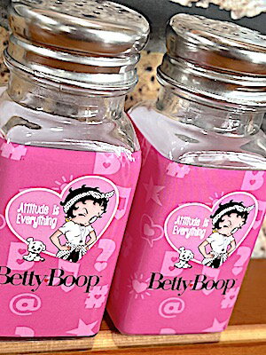 ベティちゃん グッズ アメリカン雑貨 Betty Boop ソルト ペッパー ピンクシェイカーズ 塩胡椒入れ 調味料入れ