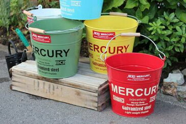 【タイムセール開催中】アメリカン雑貨 MERCURY バケツ RED DUST BOX ダストボックス ゴミ箱 ガーデニング 鉢植え 収納-OK0032