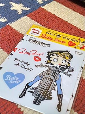 ベティ・ブープ アメリカン雑貨 Betty Boop ベティーブープ ベティーちゃん グッズ ステッカー バイカー アメリカンキャラクター ベティちゃん-SE0081