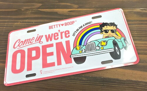 ベティちゃん アメリカン雑貨 ベティ・ブープ Betty Boop グッズ ライセンスプレート ナンバープレート CMP-007 看板 ベティーちゃん-SE0275