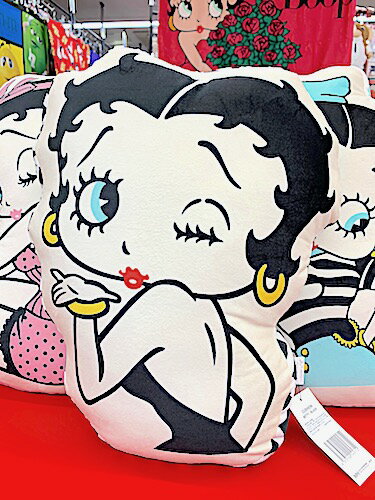 ベティちゃん グッズ アメリカン雑貨 ダイカットクッション Betty Boop BLACK ぬいぐるみ 抱き枕 ギフト プレゼント ベティーちゃん ベティー ブープ