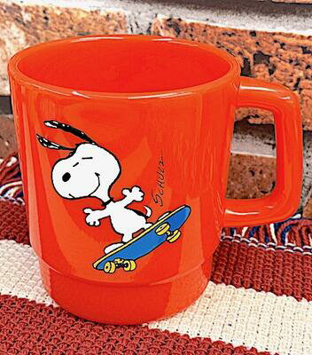 スヌーピー アメリカン雑貨 SNOOPY スヌーピー グッズ プラマグ プラスチック マグカップ グラス SKATE BOARD RED-ON0185