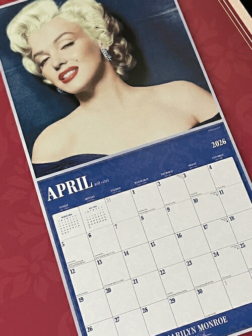 2026年 令和8年カレンダー MARILYN MONROE マリリンモンロー 輸入版 壁掛け アメリカン雑貨 看板 パブ ..