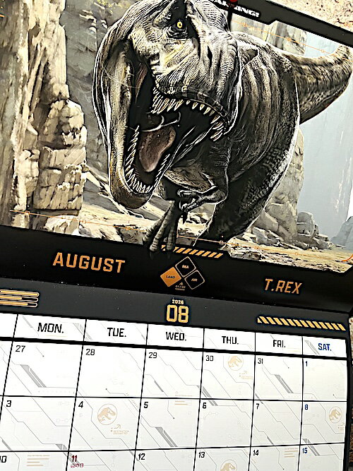 2026年 令和8年カレンダー JURASSIC WORLD ジュラシックワールド 復活の大地 壁掛け アメリカン雑貨 看板 パブ バー グッズ 店舗 ガレージ ディスプレイ映画【送料込み価格】