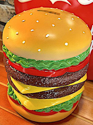 ハンバーガー コインバンク アメリカン雑貨 貯金箱 店舗 ガレージ ディスプレイ インテリア 置物のサムネイル