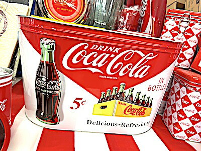 コカコーラ グッズ アメリカン雑貨 パーティータブ バケツ Coca Cola 2 収納 アウトドア ガーデニング