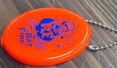 【TIME SALE】【定形郵便発送！送料無料！！】Rat Fink アメリカン雑貨 ラットフィンク グッズ ラバー製 コインケース ネオンオレンジ 小銭入れ-ME0014