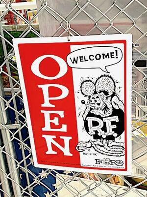 Rat Fink グッズ アメリカン雑貨 ラットフィンク プラスチックメッセージボード OPEN CLOSE ポスター 看板 店舗 ガレージ ディスプレイ