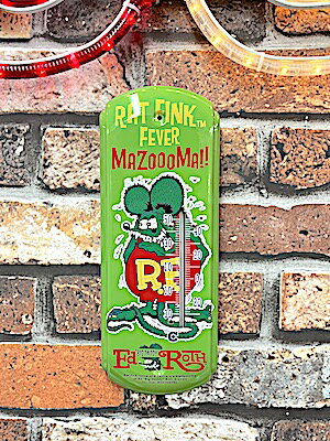 ラットフィンク グッズ Rat Fink アメリカン雑貨 サーモメーター 温度計 看板 店舗 ガレージ ディスプレイ クリスマス ギフト プレゼント 3