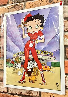 ベティ・ブープ アメリカン雑貨 ベティちゃん グッズ ブリキ看板 メタルサイン ベティ・ブープのディナー Betty Boop-MD0025 ベティ・ブープ アメリカン雑貨 ベティちゃん グッズ ブリキ看板 メタルサイン ベティ・ブープのディナー Betty Boop-MD0025