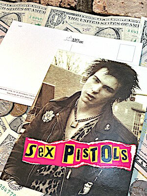 アメリカン雑貨 ポストカード SID VICIOUS Cタイプ シドヴィシャス SEX PISTOLS セックスピストルズ 絵はがき 手紙 ハガキ メッセージカ...