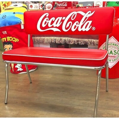 コカコーラ アメリカン雑貨 Coca Cola コカ・コーラ グッズ Bench Seat PJ-120C ベンチ ソファ 2人掛け ダイニングチェアー カフェチェアー チェアー イス